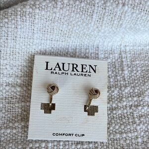 Lauren Ralph Lauren Women’s Gold Stud Comfort Clip on Earrings career Office‎